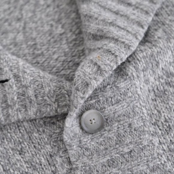 Theory Grey Knit Button Up Cardigan Size Medium - Picture 12 of 12